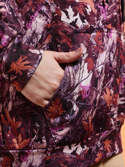 Go Devil Womens Autumn Leaf Print Hoodie