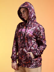 Go Devil Womens Autumn Leaf Print Hoodie