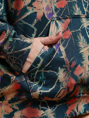 Go Devil Green Womens Forest Leaf Print Hoodie