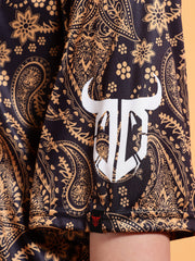 Go Devil 66 Printed Beige & Black Paisley Co-ord Set For Women's