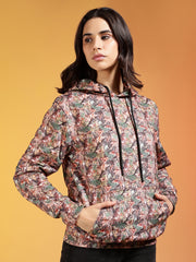 Go Devil Women’s Multicolour Nature Camo Printed Hoodie