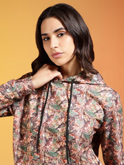 Go Devil Women’s Multicolour Nature Camo Printed Hoodie