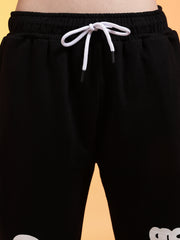 Go Devil Womens Black Casual Printed Joggers
