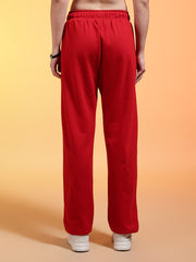 Go Devil Womens Red Casual Printed Joggers