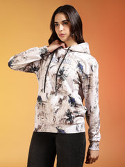 Go Devil Stylish Abstract Pattern Hoodie for Women