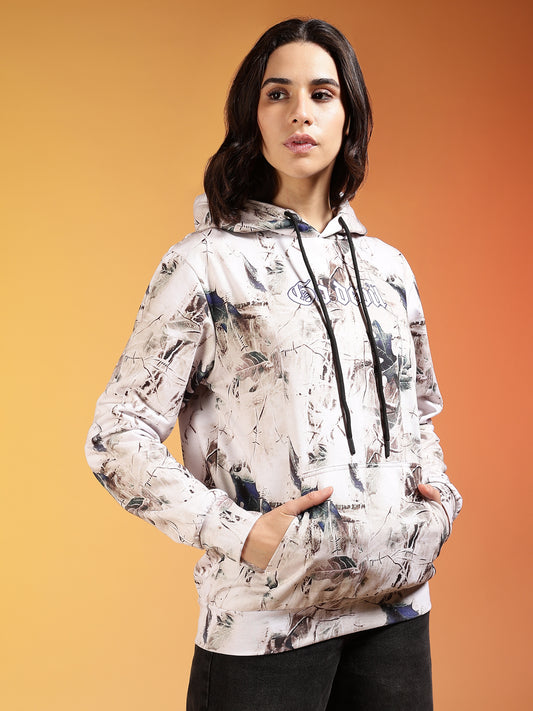 Go Devil Stylish Abstract Pattern Hoodie for Women