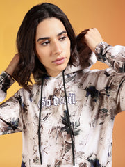 Go Devil Stylish Abstract Pattern Hoodie for Women