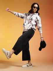 Go Devil Stylish Abstract Pattern Hoodie for Women