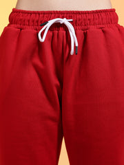 Go Devil Womens Red Casual Printed Joggers