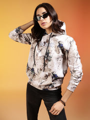 Go Devil Stylish Abstract Pattern Hoodie for Women