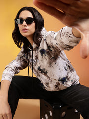 Go Devil Stylish Abstract Pattern Hoodie for Women