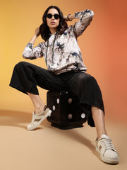 Go Devil Stylish Abstract Pattern Hoodie for Women