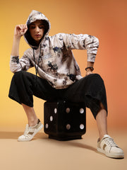 Go Devil Stylish Abstract Pattern Hoodie for Women