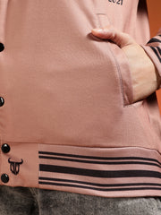 Go Devil Women’s Graphic Printed Varsity Bomber Jacket