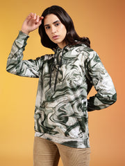 Go Devil Women’s Abstract Swirl All-Over Print Hoodie