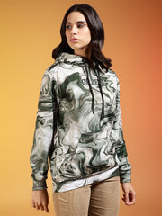 Go Devil Women’s Abstract Swirl All-Over Print Hoodie