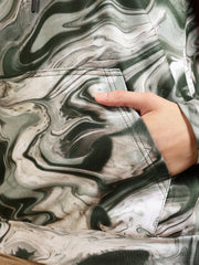 Go Devil Women’s Abstract Swirl All-Over Print Hoodie