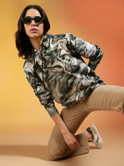 Go Devil Women’s Abstract Swirl All-Over Print Hoodie