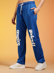 Go Devil Premium Blue Graphic Jogger for Women