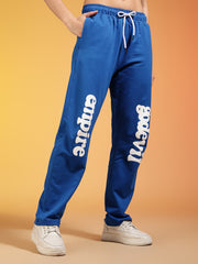 Go Devil Premium Blue Graphic Jogger for Women