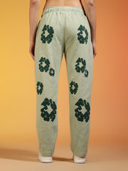 Go Devil Green Floral Printed Women’s Hooded Co-ord Set