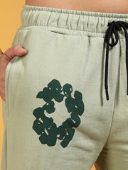 Go Devil Green Floral Printed Women’s Hooded Co-ord Set