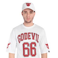 Go Devil Premium Logo Printed Embroidered White Cap For Men