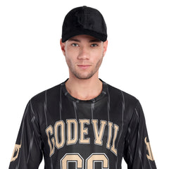 Go Devil Premium Logo Printed Embroidered Black Cap For Men