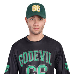 Go Devil Premium 66 Logo Printed Embroidered Green Cap For Men