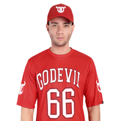 Go Devil Premium Logo Printed Embroidered Red Cap For Men