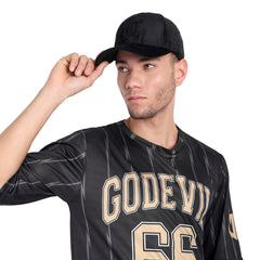 Go Devil Premium Logo Printed Embroidered Black Cap For Men