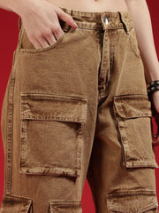 Go Devil Women Baggy Fit Cargo Jeans