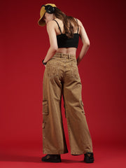 Go Devil Women Baggy Fit Cargo Jeans