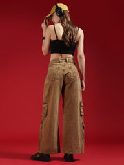 Go Devil Women Baggy Fit Cargo Jeans