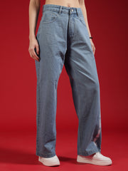 Go Devil Women Blue Wide Leg Jeans