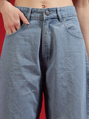 Go Devil Women Blue Wide Leg Jeans