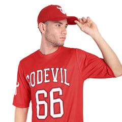 Go Devil Premium Logo Printed Embroidered Red Cap For Men