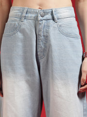 Go Devil Women Baggy Fit Light Blue Jeans