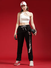 Go Devil Women Black Printed Joggers