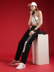 Go Devil Women Black Printed Joggers