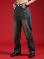 Go Devil Women Relaxed Fit Wide Leg Blue Jeans