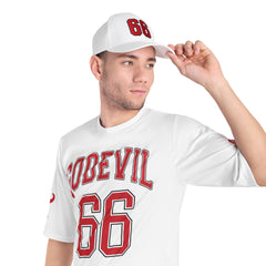 Go Devil Premium 66 Logo Printed Embroidered White Cap For Men