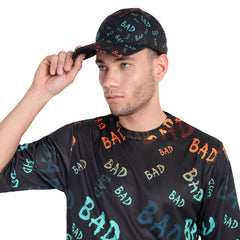 Go Devil Premium BAD Printed Embroidered Black Cap For Men