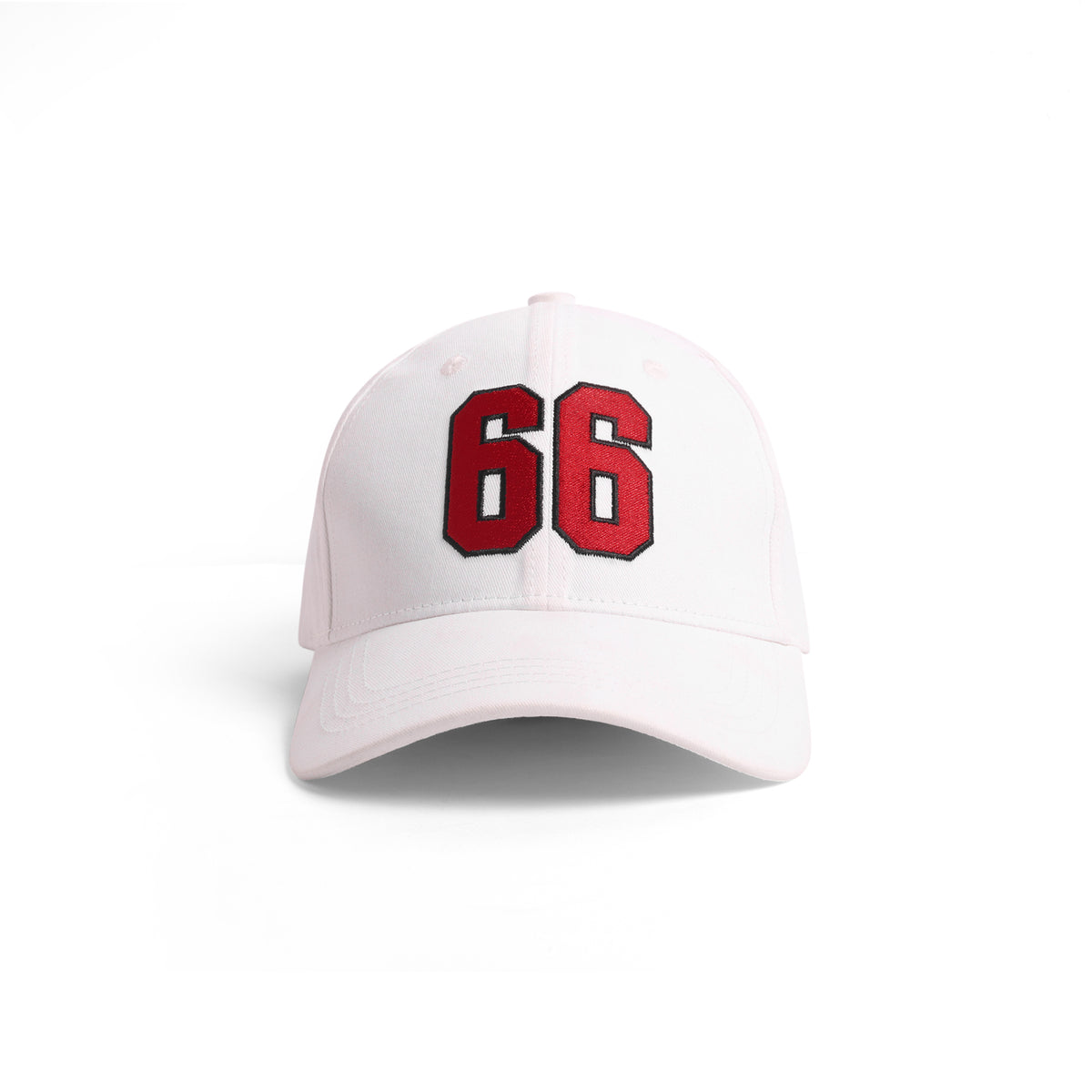 Go Devil Premium 66 Logo Printed Embroidered White Cap For Men