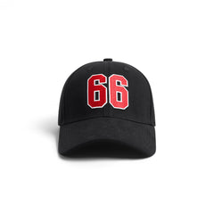 Go Devil Premium 66 Logo Printed Embroidered Black Cap For Men