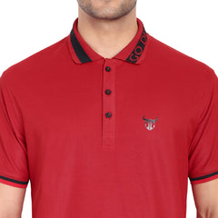 Go Devil Red Polo T-shirt For Men