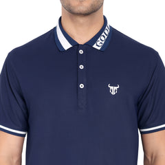 Go Devil Blue Polo T-shirt For Men