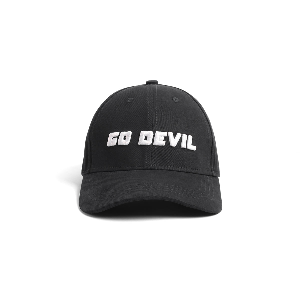 Go Devil Printed Premium Embroidered Black Cap For Men