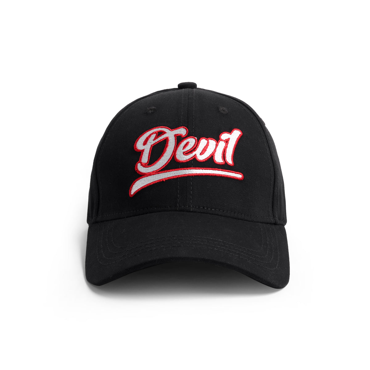 Go Devil Premium Devil Printed Embroidered Black Cap For Men