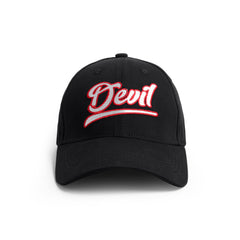 Go Devil Premium Devil Printed Embroidered Black Cap For Men